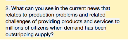 2. What can you see in the current news that