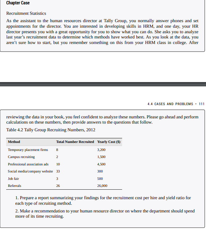 Chapter Case Recruitment Statistics As the
