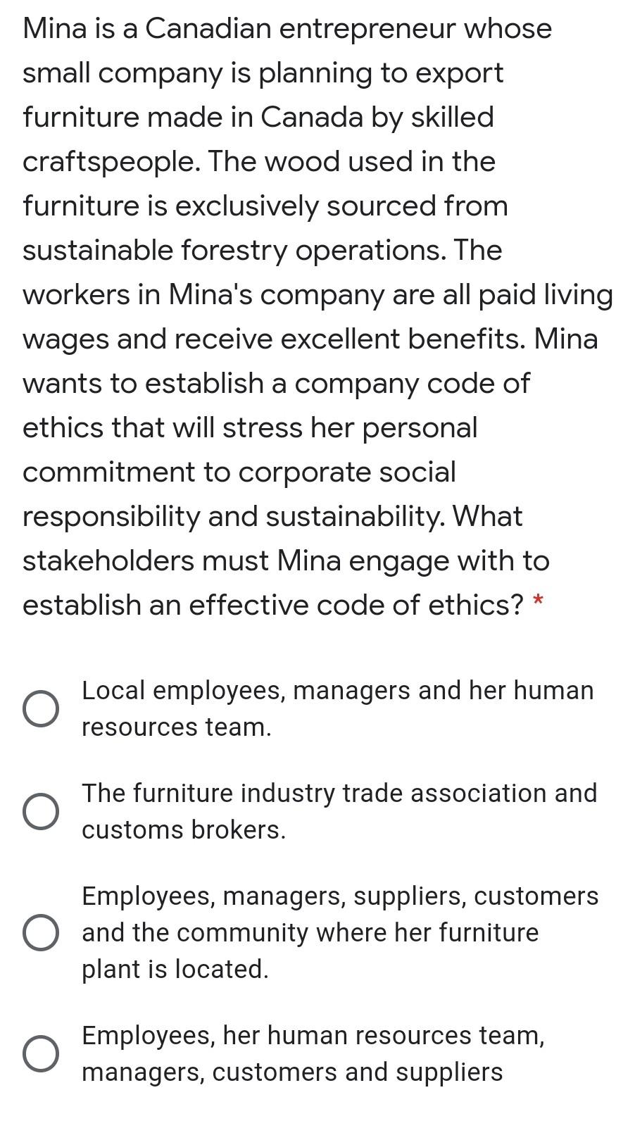 Mina is a Canadian entrepreneur whose small