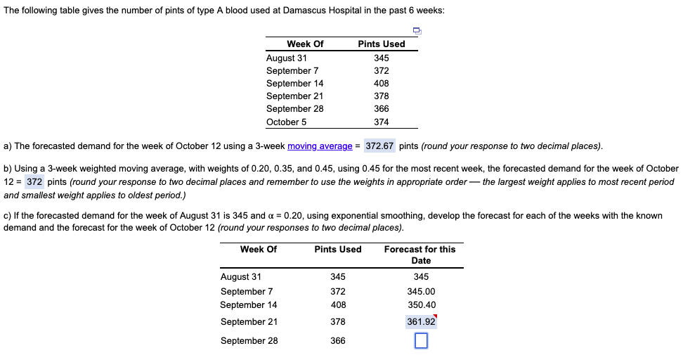Please answer for September 28th forcast! The
