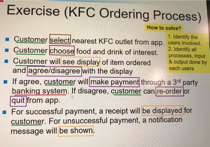 Business Process Modeling BPM Exercise (KFC