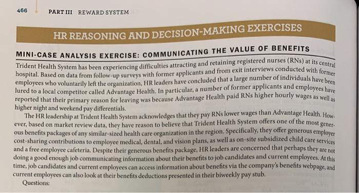 2. what methods would you recommend that Trident