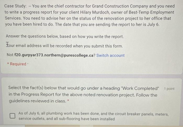 please answer all the qustion. Case Study: -- You