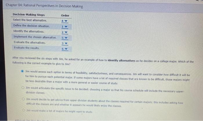 rational perspectives in decision making Chapter