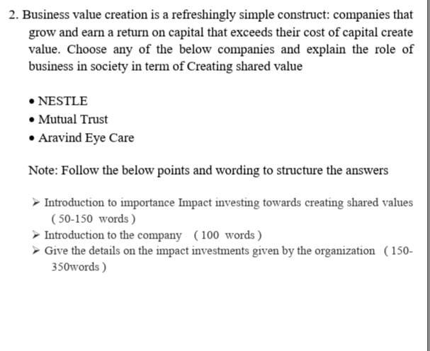 Business value creation is a refreshingly simple