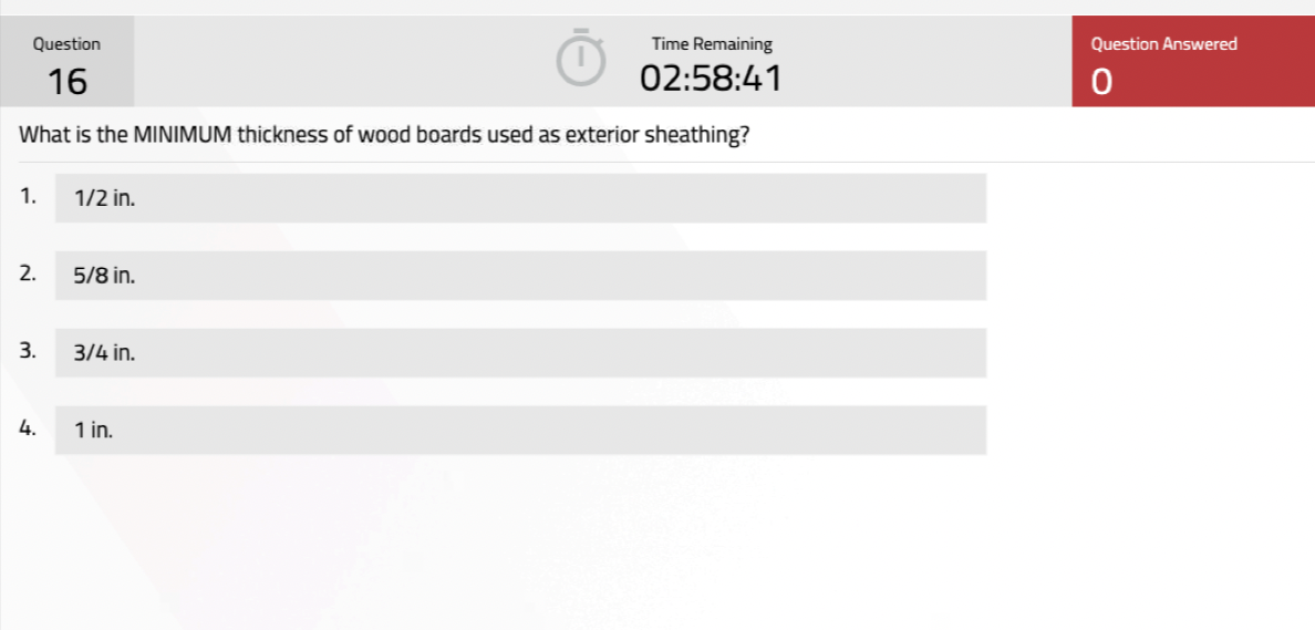 Question 20 What should be done before beams are