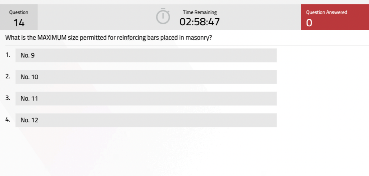 Question 20 What should be done before beams are