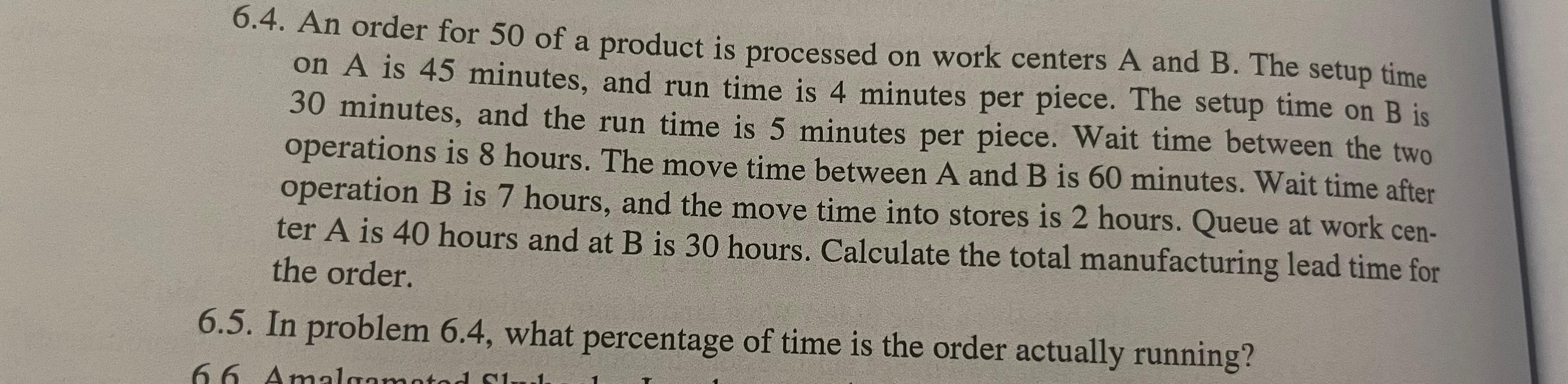 Please answer 6.4 & 6.5 with excel and show work