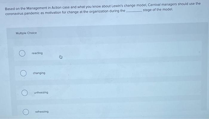 Based on the Management in Action case and what