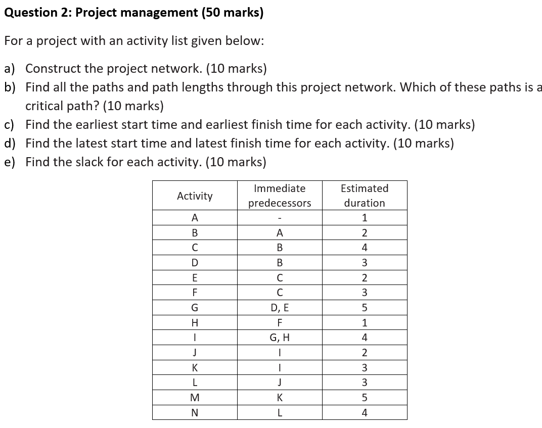 Please show all your work as asked in the