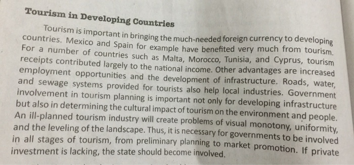 Explain: Tourism Planning in Developed Countries