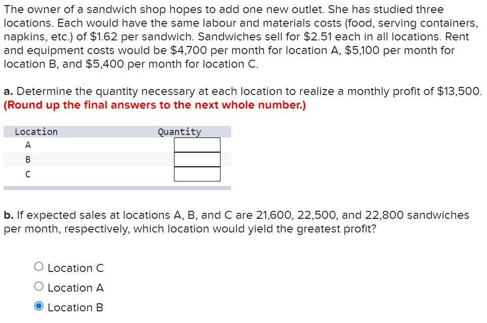 The owner of a sandwich shop hopes to add one new