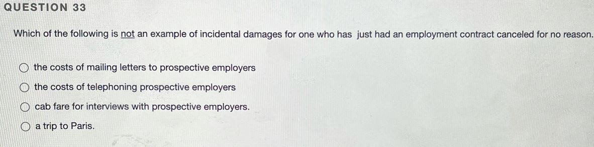 QUESTION 33 Which of the following is not an