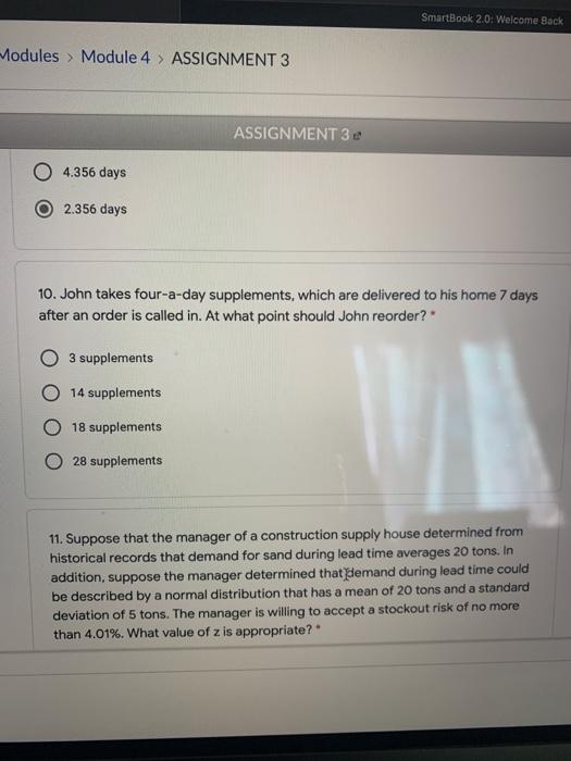 SmartBook 2.0: Welcome Back Modules  style=