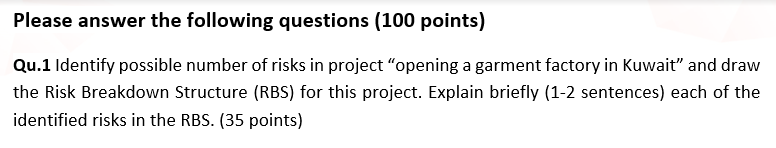 Please answer the following questions (100