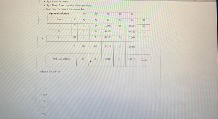 Sis Labor in hours 5 is Deep Fryer capacity in