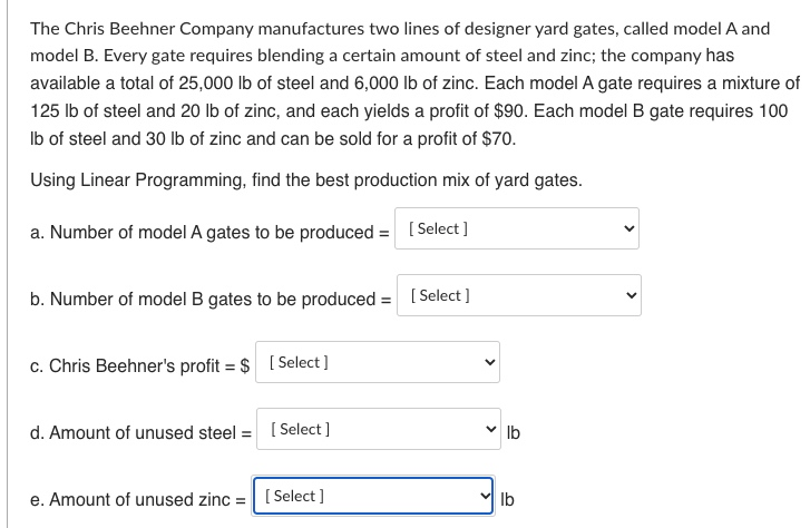 The Chris Beehner Company manufactures two lines