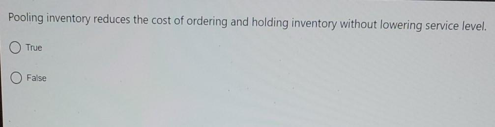 Fill rate is always less than service level. True