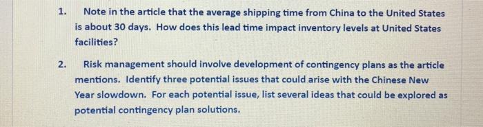 Course is Operation Management 1. Note in the