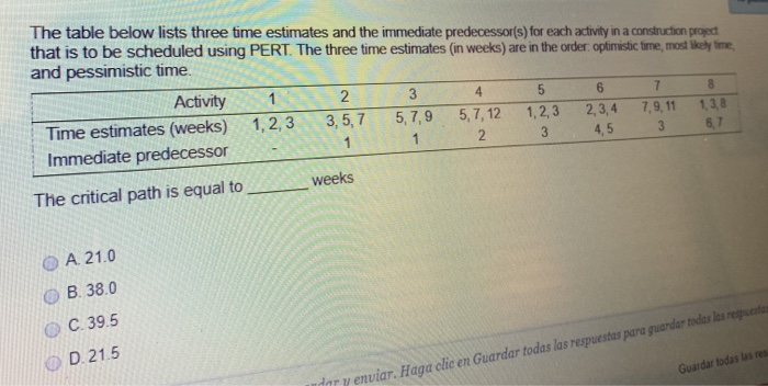 5 4 6 7 The table below lists three time