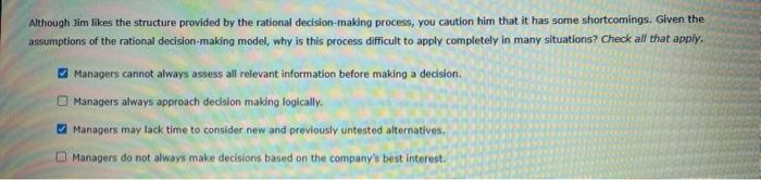 Although tim likes the structure provided by the