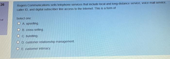 26 Rogers Communications sells telephone services