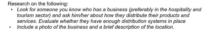 Research on the following: Look for someone you