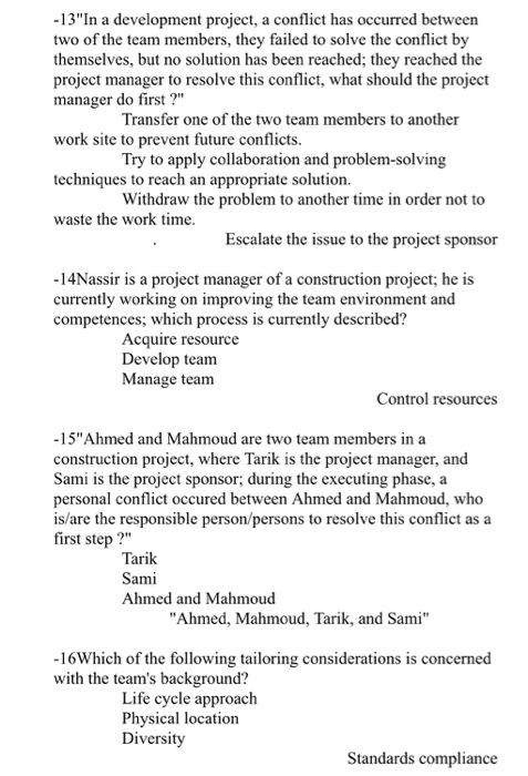 -13"In a development project, a conflict has