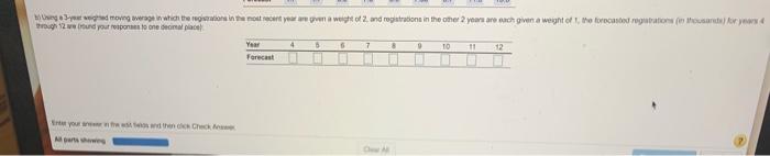 * Problem 4.10ab Data collected on the yearly