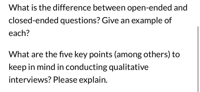 What is the difference between open-ended and