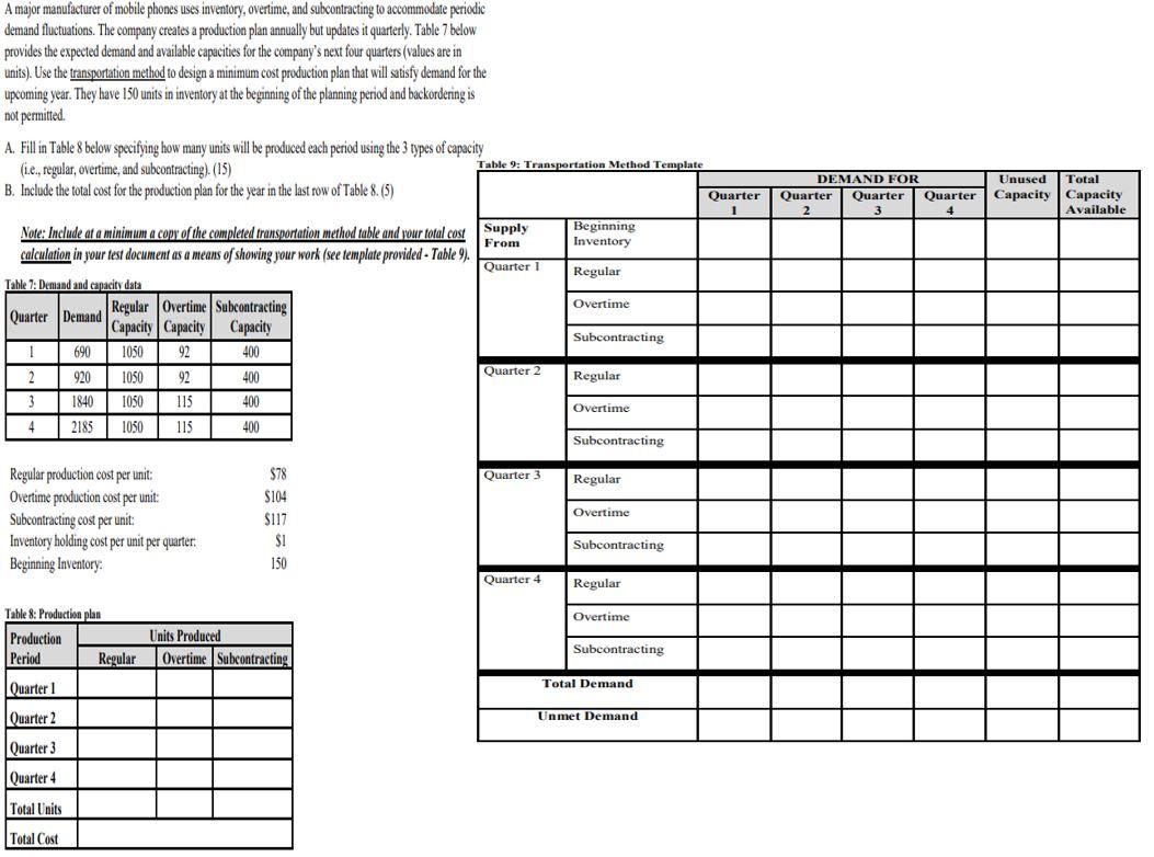 Please use excel and show formulas and setup,