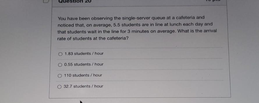 gestion You have been observing the single-server