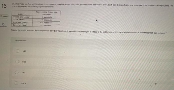 please help me out to solve the following 16 C&A