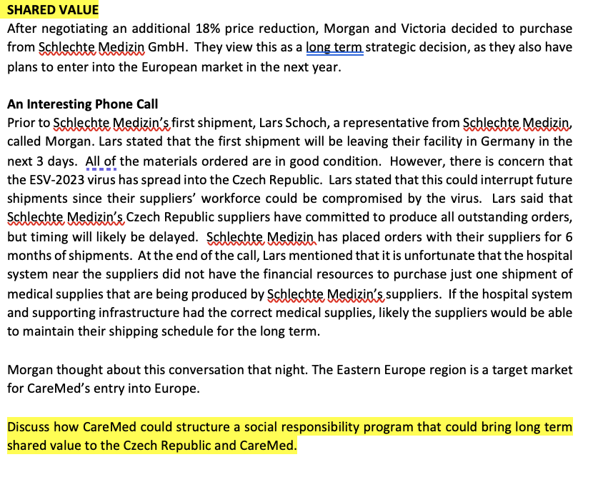 SHARED VALUE After negotiating an additional 18%