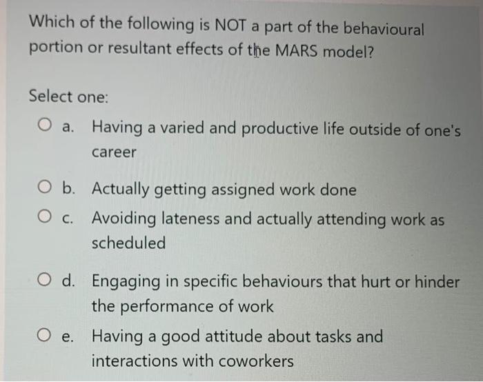 Which of the following is NOT a part of the