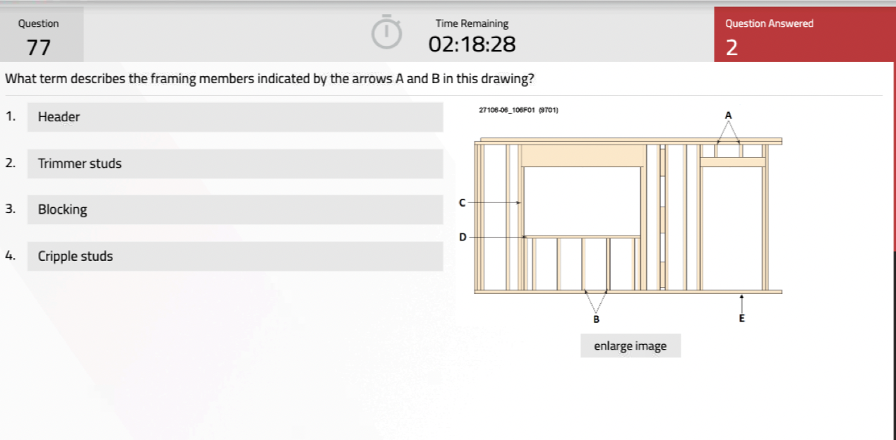 Question Time Remaining 77 02:18:28 What term