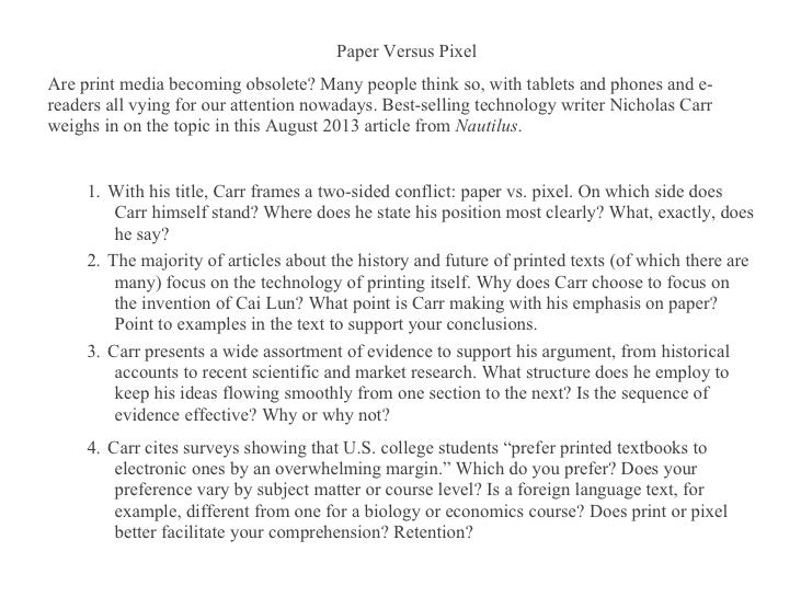 Paper Versus Pixel Are print media becoming