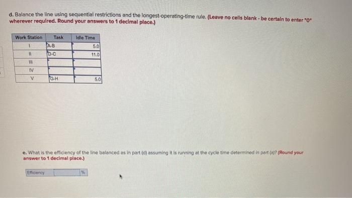 Problem 6-19 (Algo) The following tasks are to be