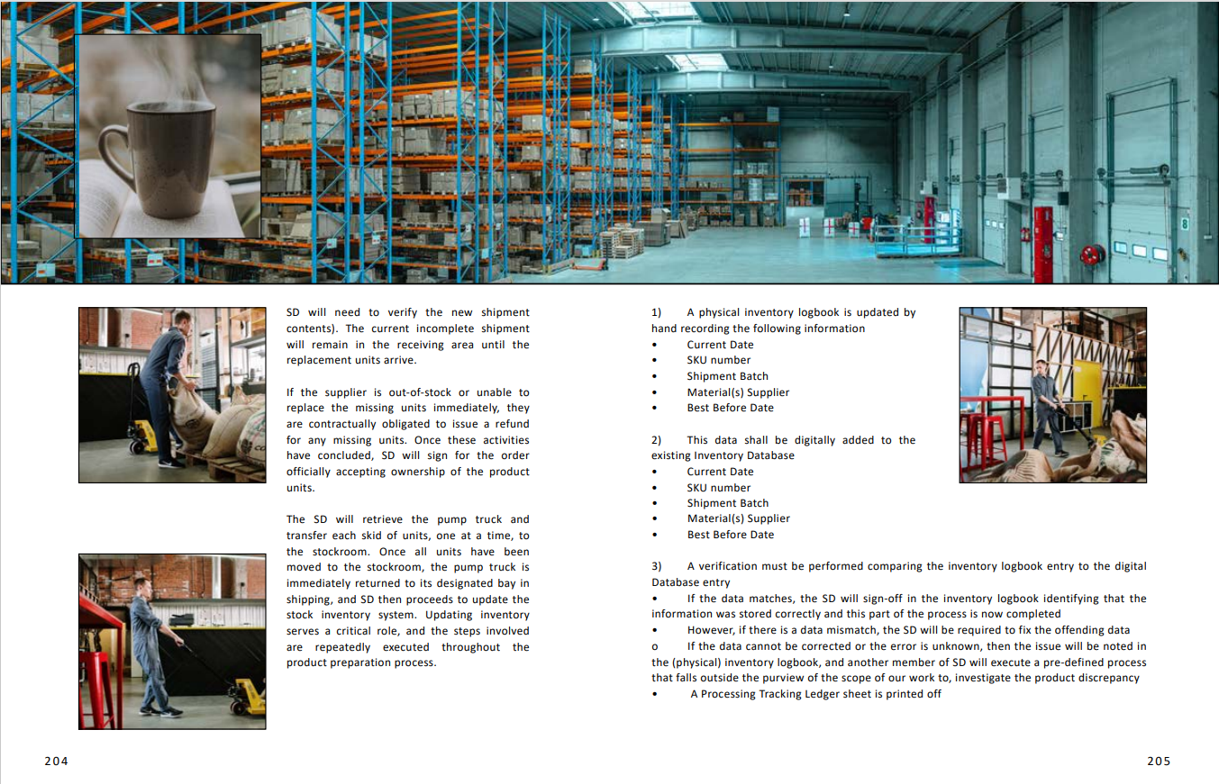 Referring to section 3.1.3. Receipt of Goods in