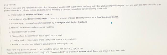 Dear Friends, Please create your own random