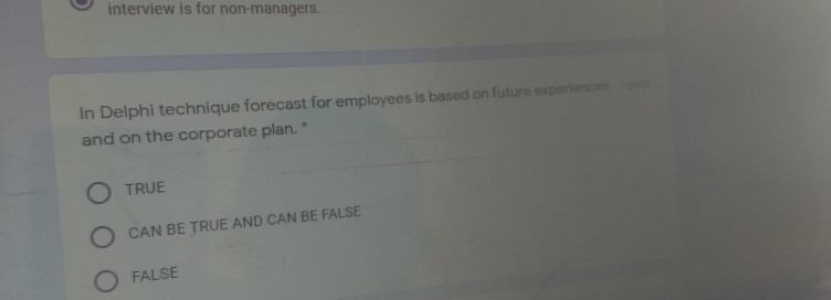 interview is for non-managers. In Delphi