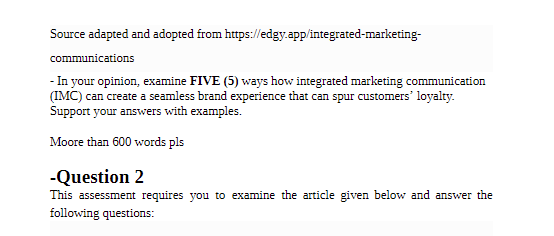 -Question 1 This assessment requires you to