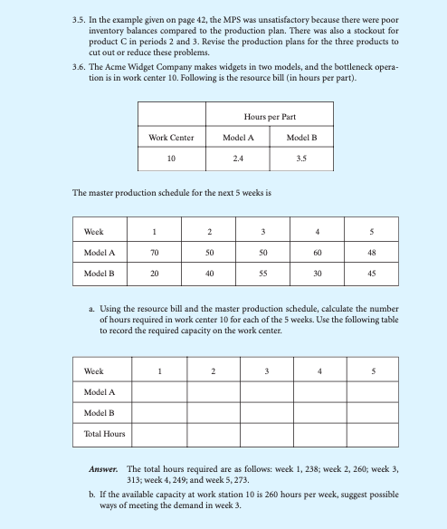 Solve questions 3.5 and 3.6 3.5. In the example