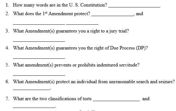 1. How many words are in the U.S. Constitution?