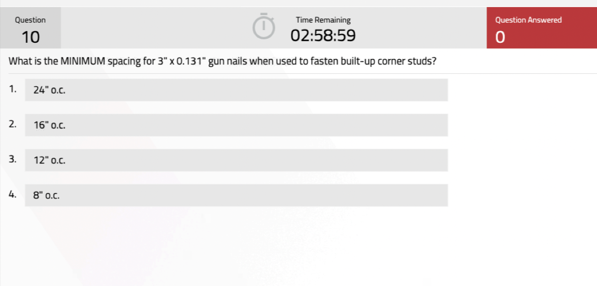 Question Time Remaining 10 02:58:59 What is the