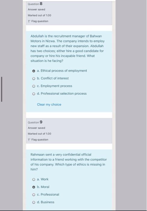 i want fast ans pls Question 8 Answer saved