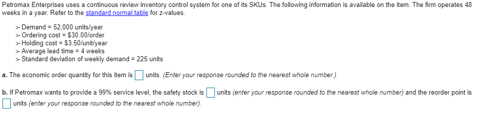 Petromax Enterprises uses a continuous review
