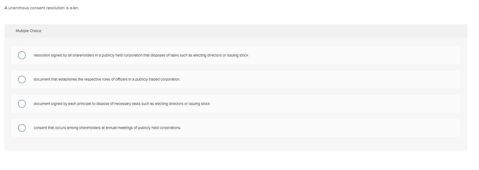 Multiple Choice file a statement of intent with