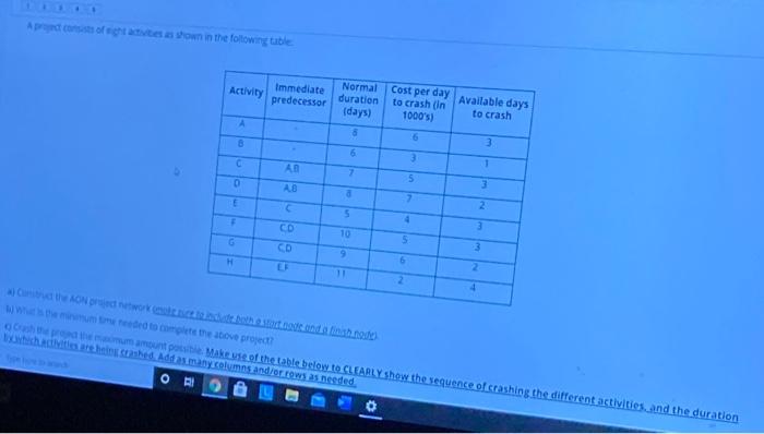 please solve all the questions a) Construct the