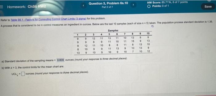 b) include UCL and LCL c) what are the control